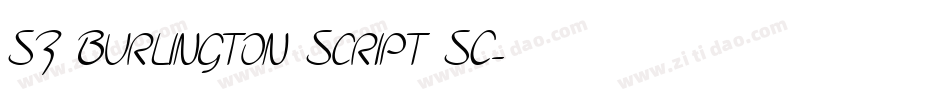 SF Burlington Script SC字体转换